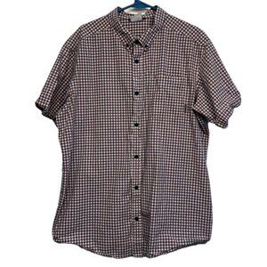Men's Columbia Plaid Checkered Button Down Shirt Size XL EUC #2984